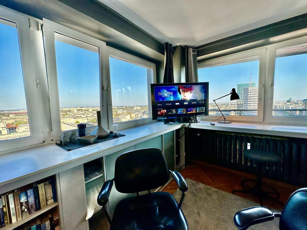 Super Apartament Grey Centrum 2X Metro Fast Wifi 300 Mbs Netflix Appletv Smarttv Spotify Panorama Miasta Varsavia Esterno foto