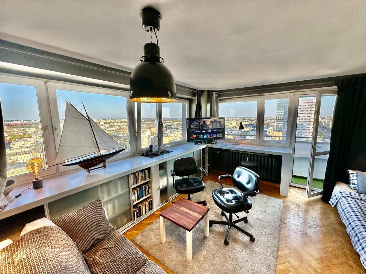 Super Apartament Grey Centrum 2X Metro Fast Wifi 300 Mbs Netflix Appletv Smarttv Spotify Panorama Miasta Varsavia Esterno foto
